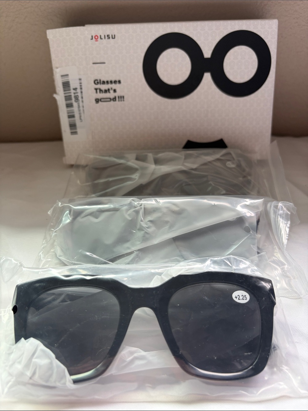 Black Reading Glasses +2.25 - Stylish Blue-Light Blocking Frames